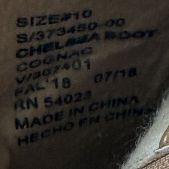 GAP Factory Chelsea Boots in Faux Suede, Cognac, Women's size 10 - Picture 9 of 14